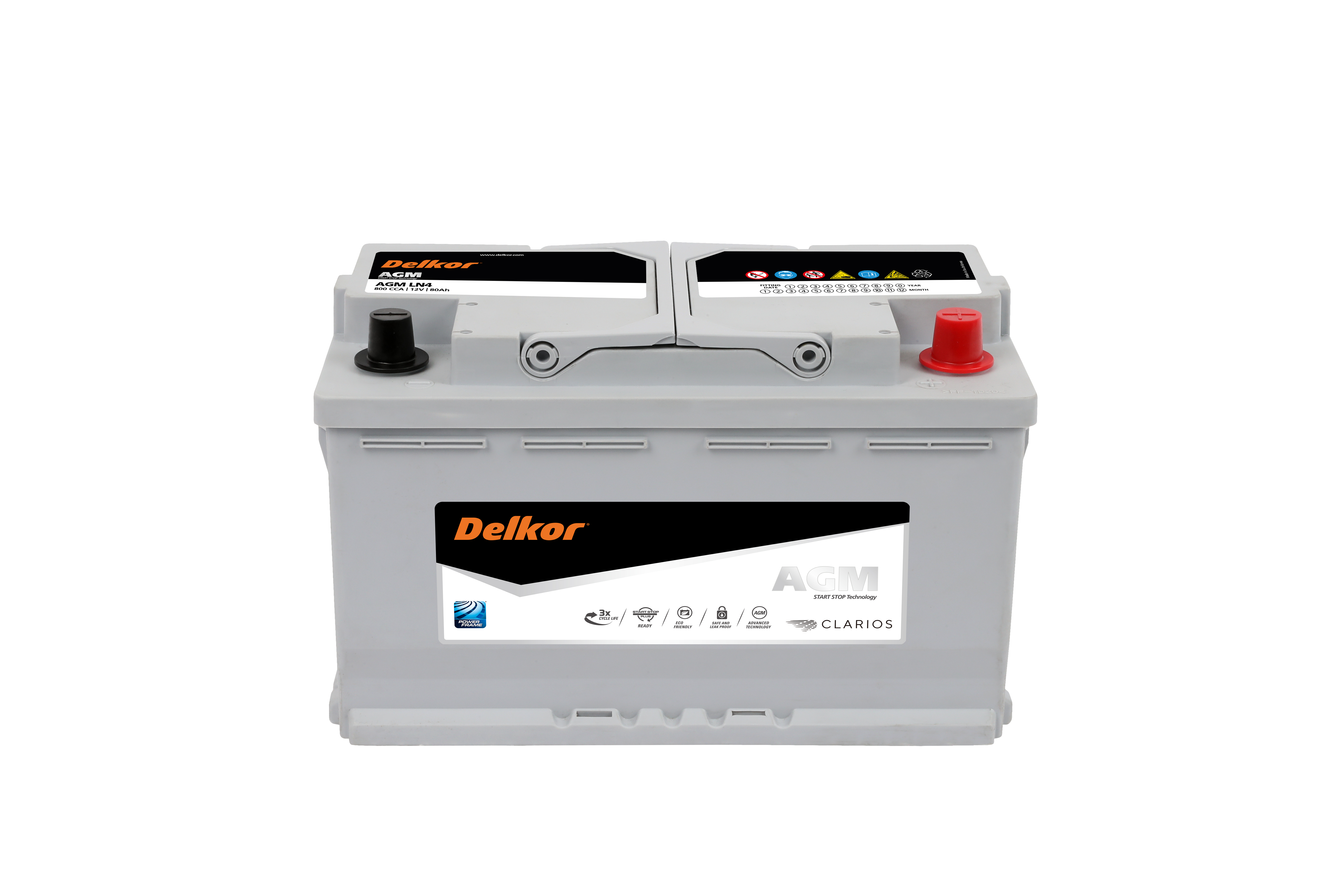 Battery Delkor AGM LN4 (Absorbent Glass Mat Type) 12V 80Ah